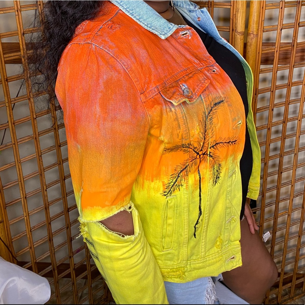 Hand painted Denim Jacket